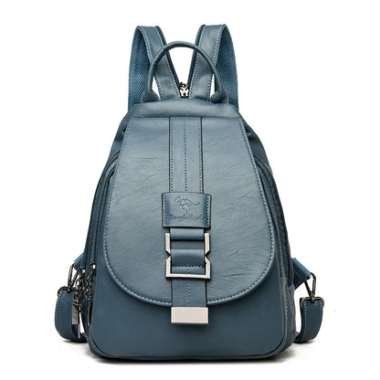 Damen Stilvoller Leder Rucksack Für Jeden Tag