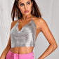 Glitter Top Tanztop Glänzend Vielseitig