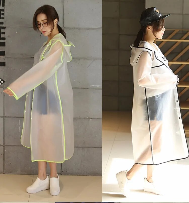 Damen Transparenter Regenmantel Bequem Für Alltag