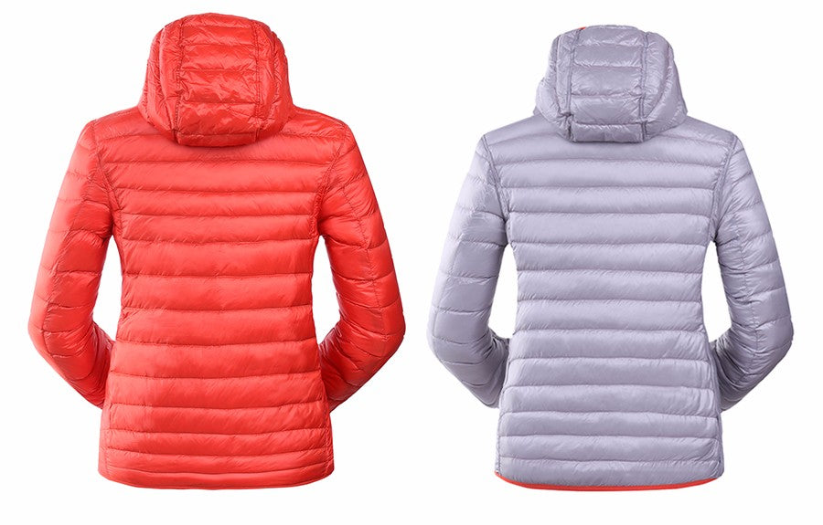 Damen Wendbare Ultra Leichte Daunenjacke