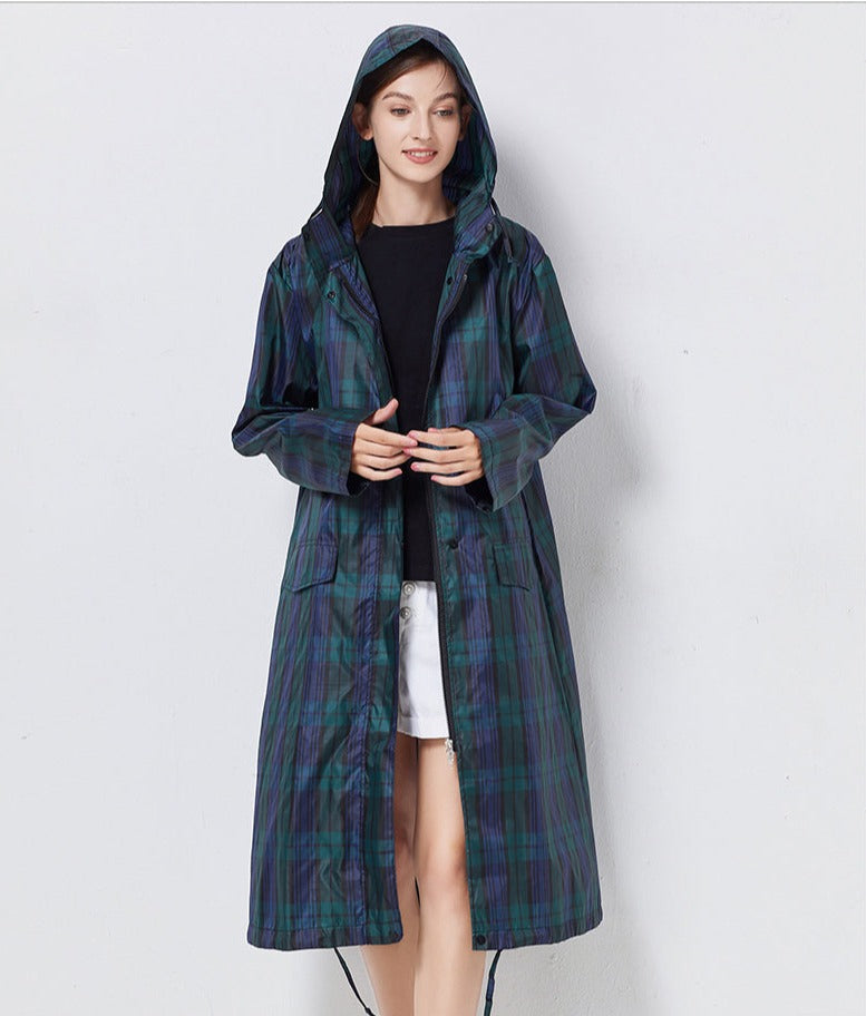Damen Lange Regenjacke Stilvoll Für Jeden Tag