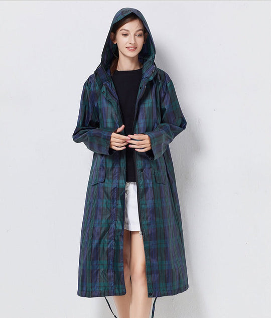 Damen Lange Regenjacke Stilvoll Für Jeden Tag
