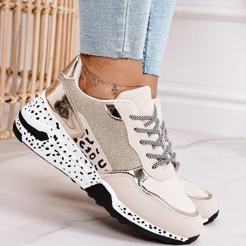 Orthopädische Sneakers mit Leopardenmuster