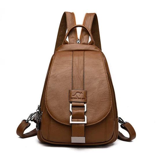 Damen Stilvoller Leder Rucksack Für Jeden Tag