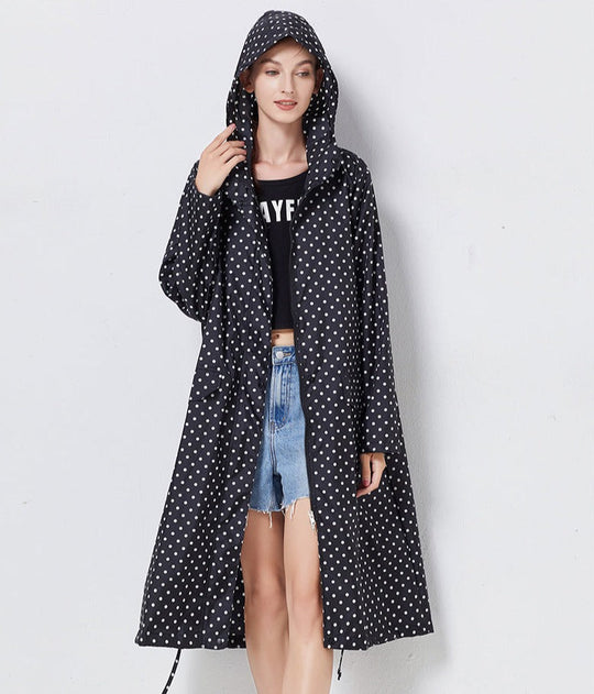 Damen Lange Regenjacke Stilvoll Für Jeden Tag
