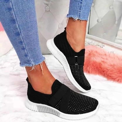 Damen Orthopädische Slip On Schuhe Mit Klettverschluss