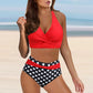 Damen Bikini mit Hoher Taille und Animal-Print
