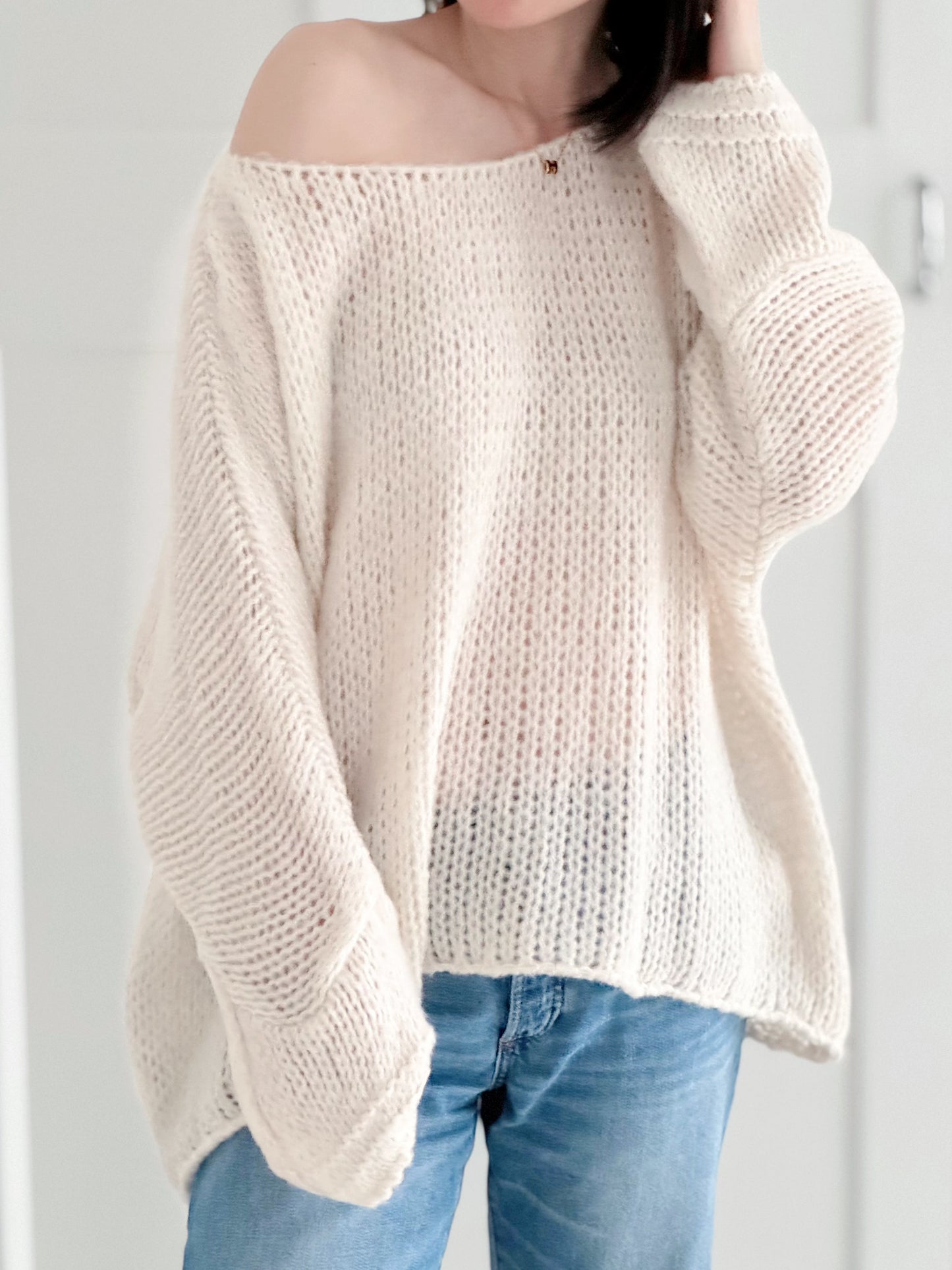 Damen Gemütlicher Strickpullover Für Alltag Und Freizeit