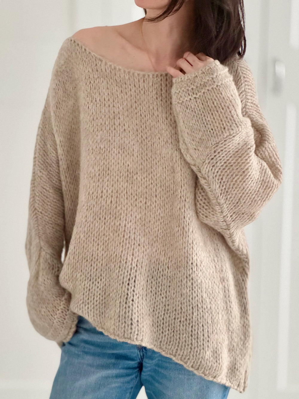 Damen Gemütlicher Strickpullover Für Alltag Und Freizeit