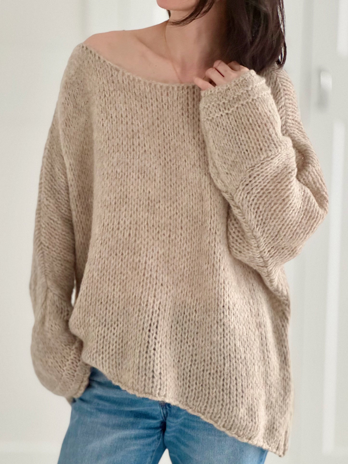 Damen Gemütlicher Strickpullover Für Alltag Und Freizeit