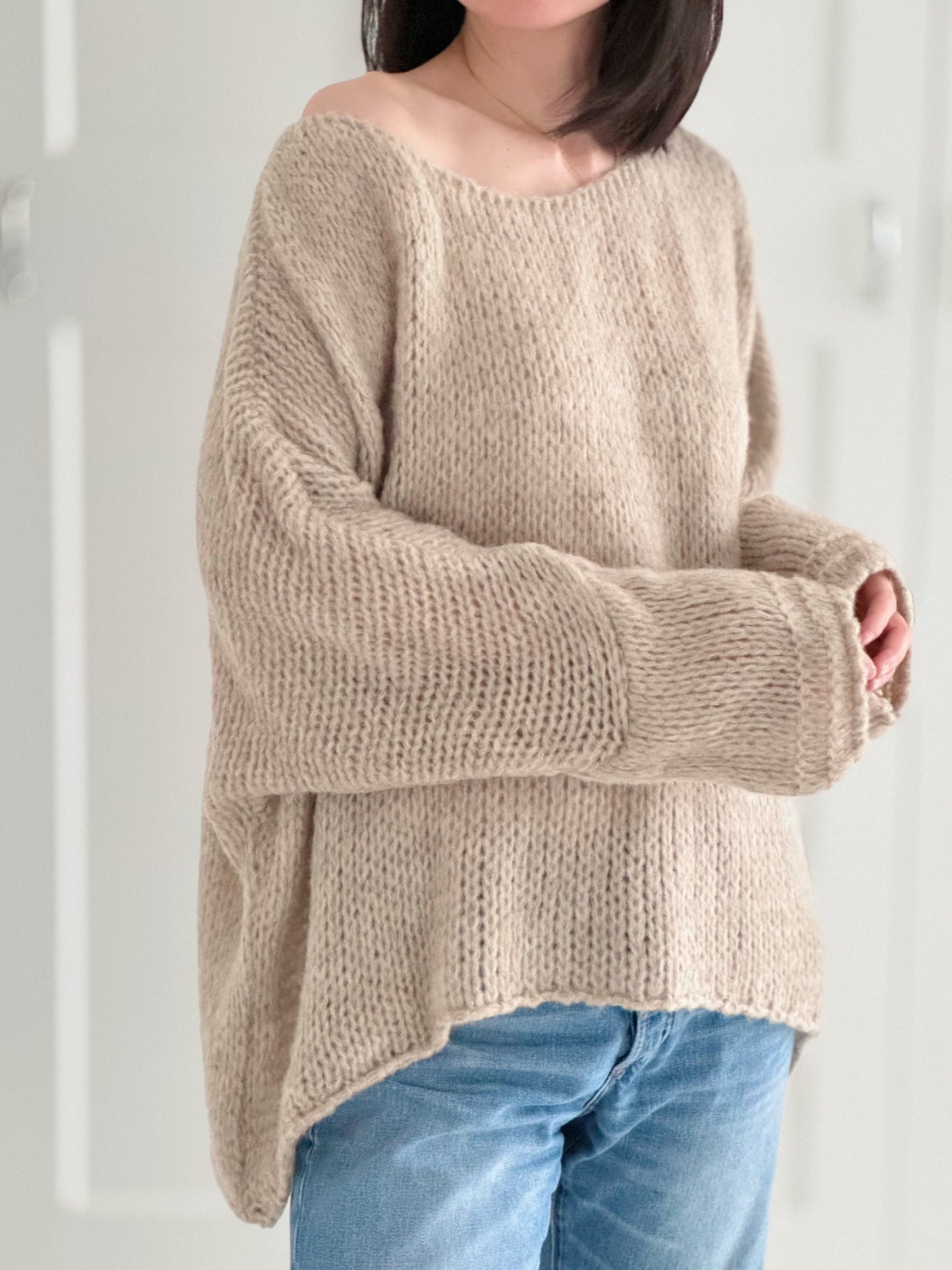 Damen Gemütlicher Strickpullover Für Alltag Und Freizeit