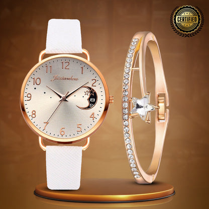 Damen Leichtgewicht Mond Inspirierte Armbanduhr Und Armbänder Satz