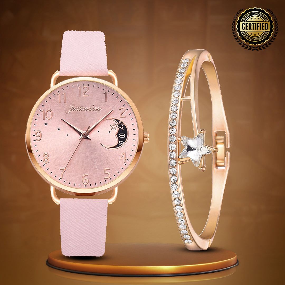 Damen Leichtgewicht Mond Inspirierte Armbanduhr Und Armbänder Satz