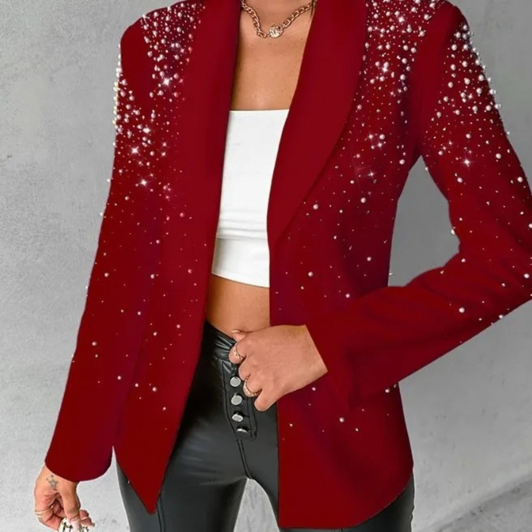 Damen Blazer mit Perlmutt Knöpfen