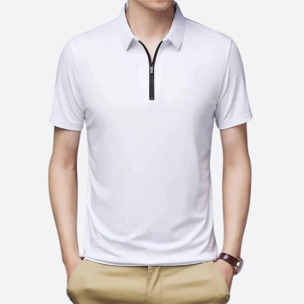 Herren Seiden Polo Shirt