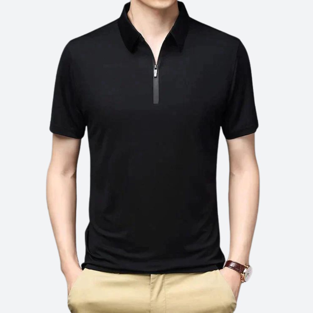 Herren Seiden Polo Shirt