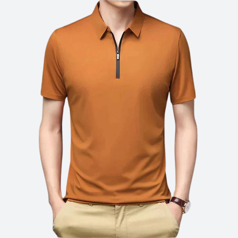 Herren Seiden Polo Shirt