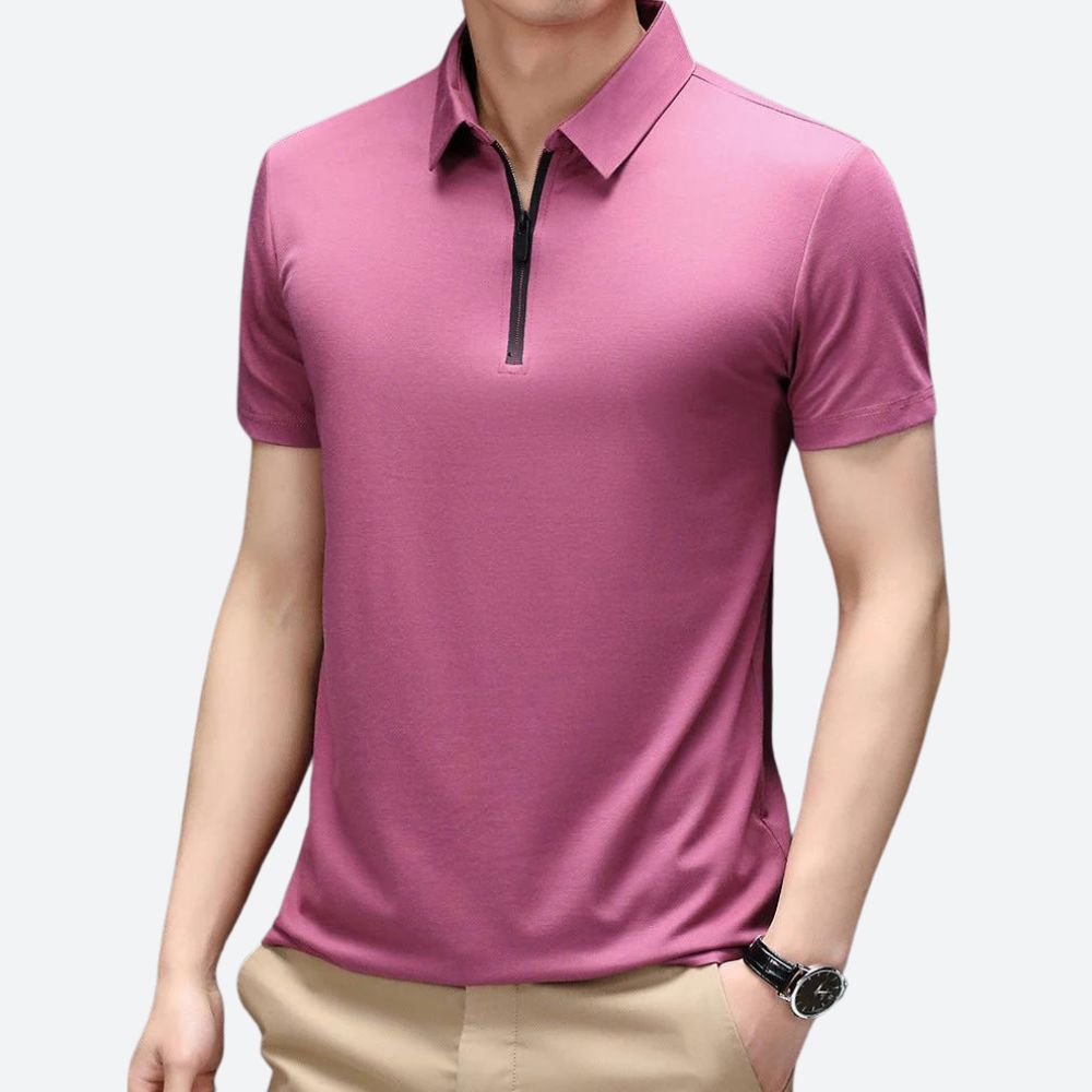 Herren Seiden Polo Shirt