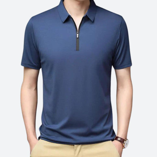 Herren Seiden Polo Shirt