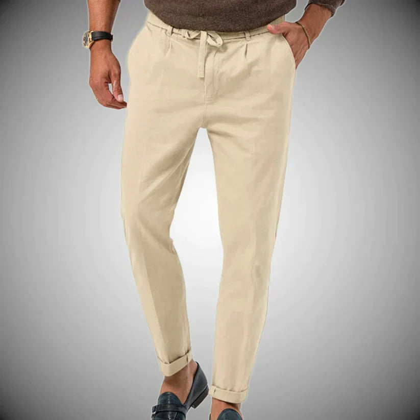 Herren Slim Fit Leinenhose