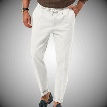 Herren Slim Fit Leinenhose