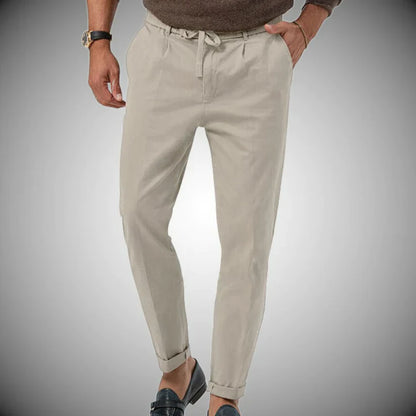 Herren Slim Fit Leinenhose