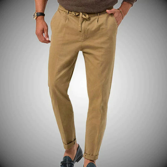Herren Slim Fit Leinenhose