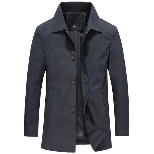 Herren Eleganter Trenchcoat mit Knöpfen