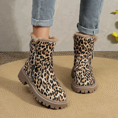 Larissa Stylische Stiefel mit Leopardenmuster