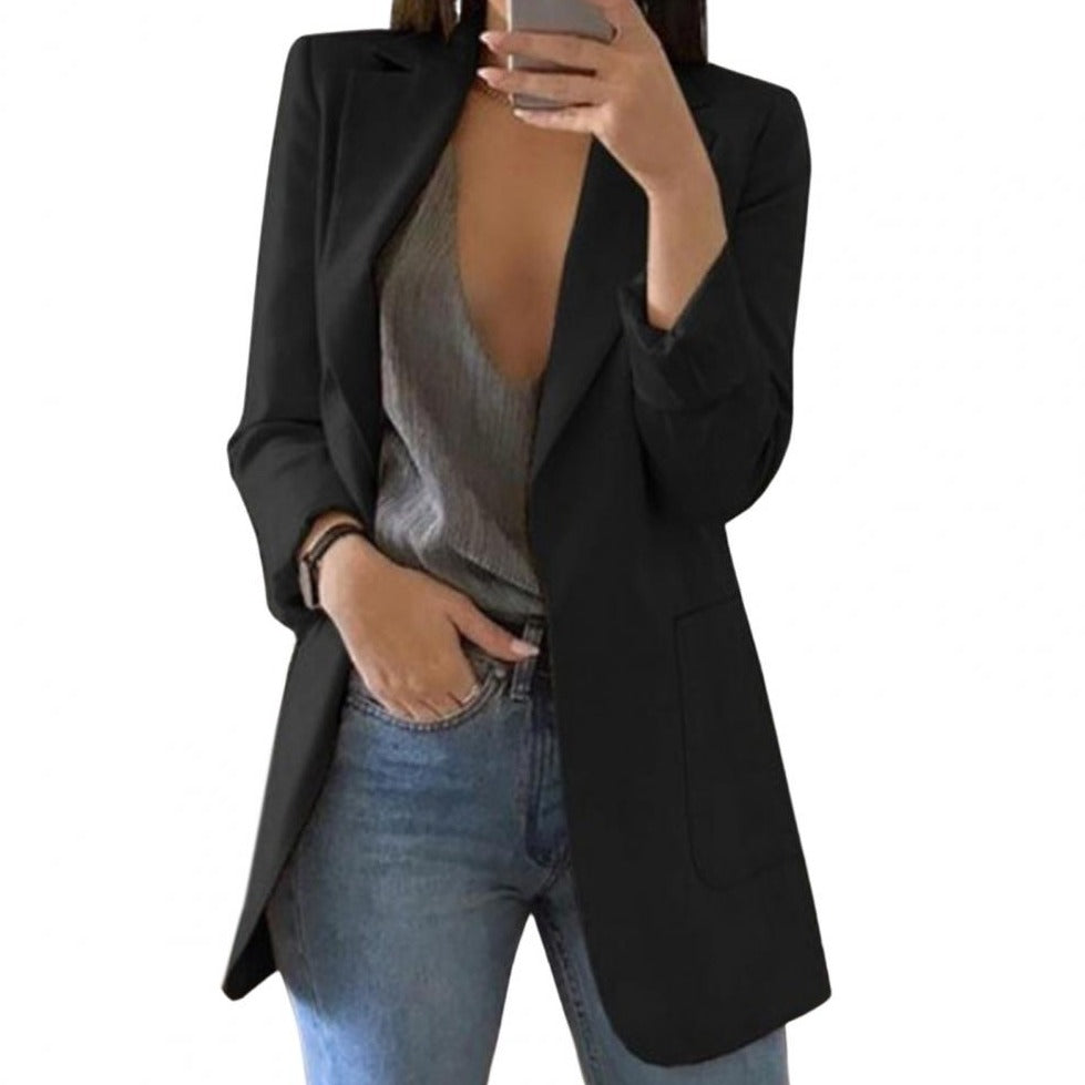 Fudus Blazer - Damen Blazer mit langen Ärmeln und offener Front - Elegantes Outfit für jeden Tag