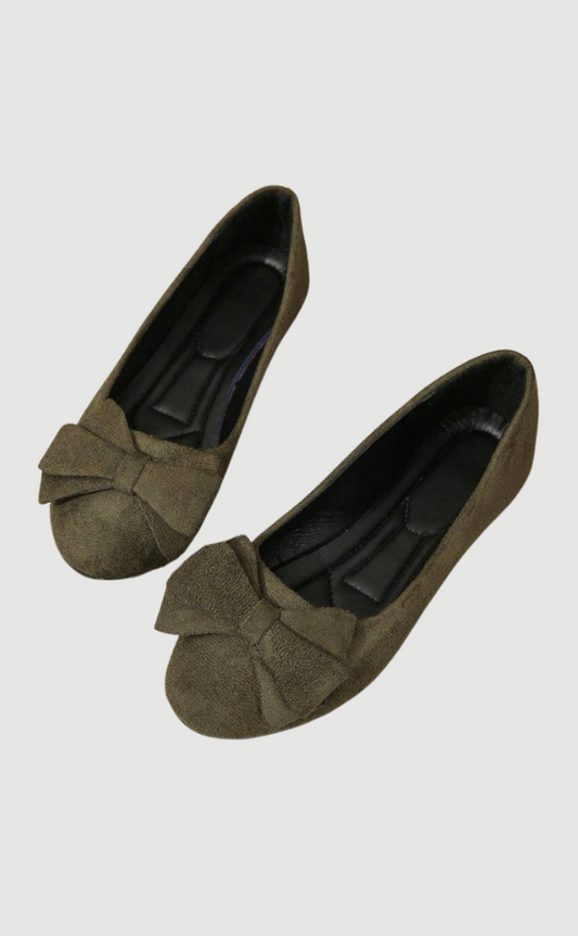 Damen Ballerinas Mit Schleife Bequem Stilvoll
