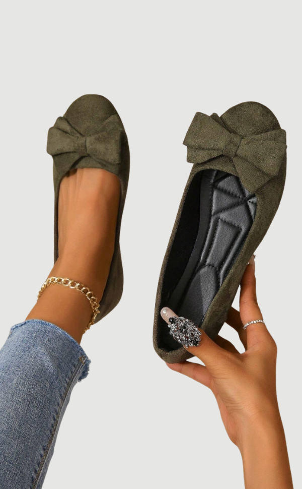Damen Ballerinas Mit Schleife Bequem Stilvoll