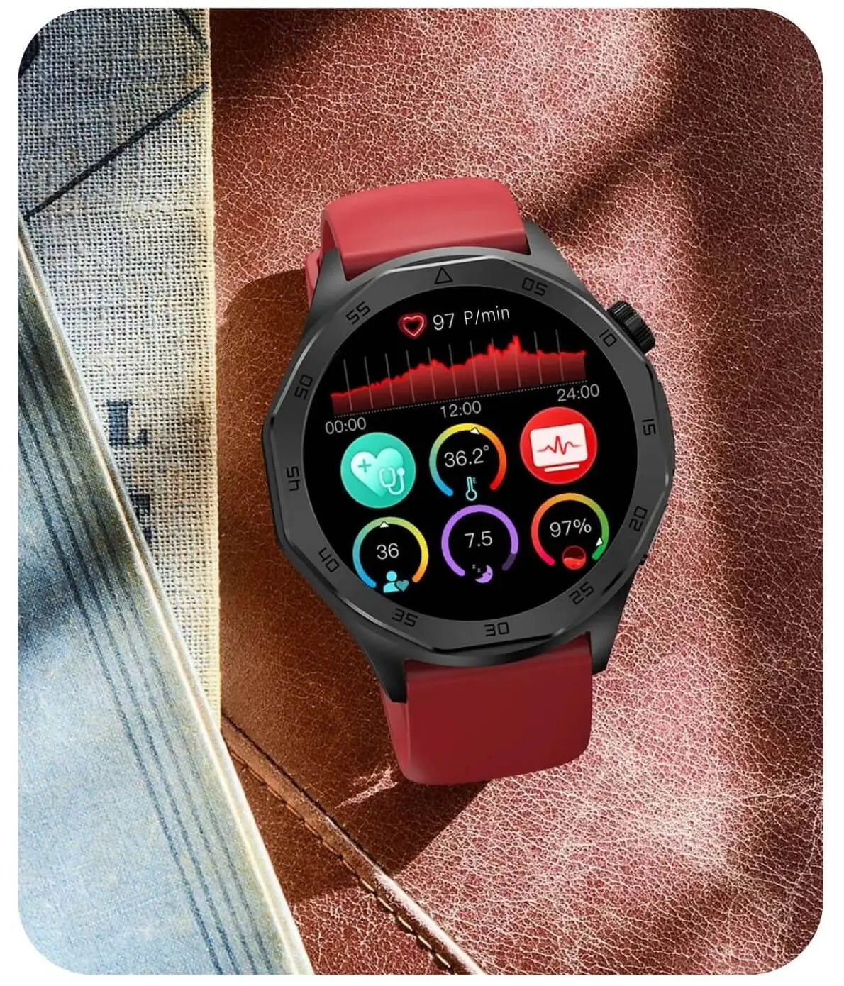 Unisex Gesundheitsüberwachungs Smartwatch Mit SOS Funktion