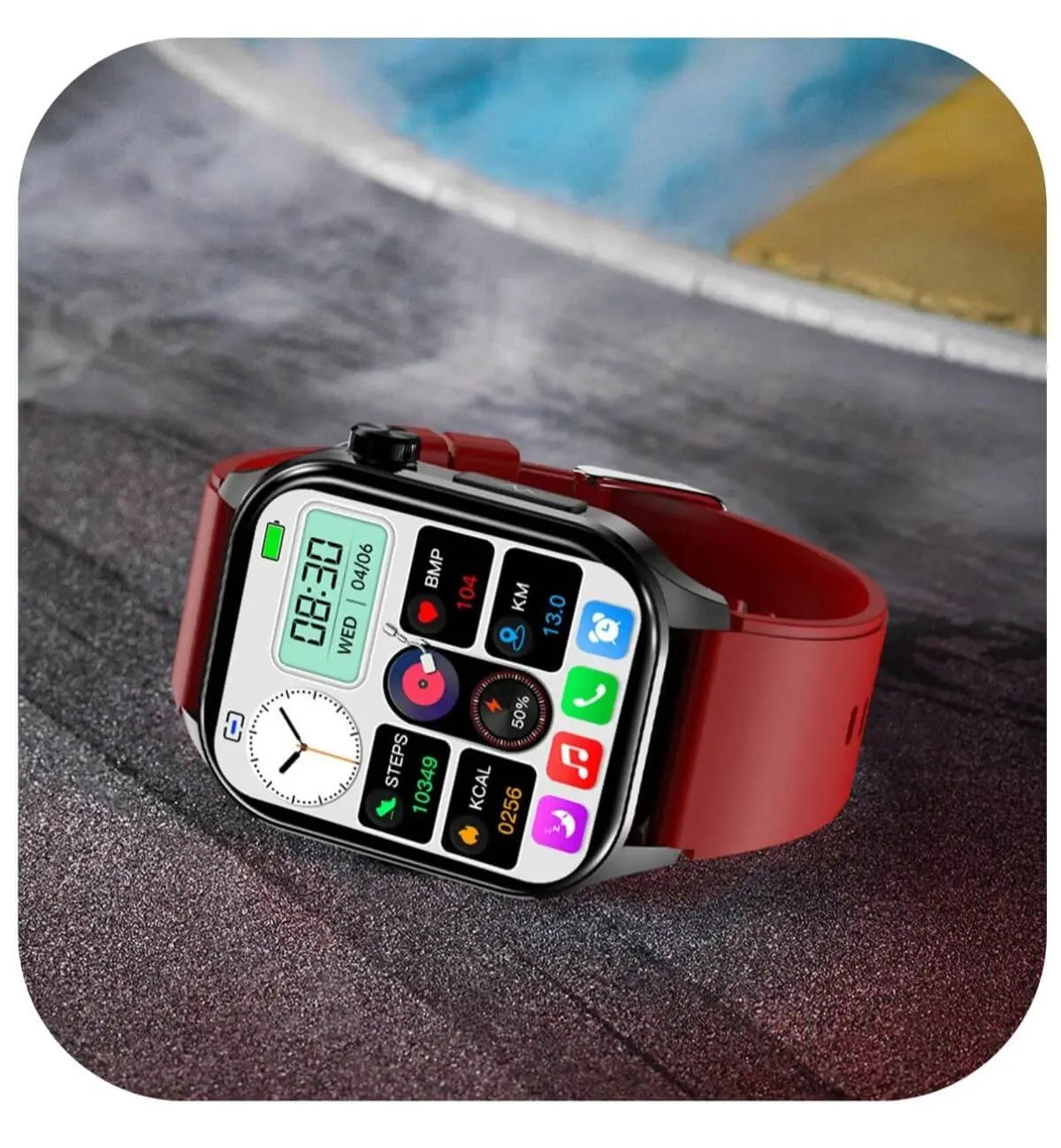 Unisex Gesundheitsüberwachungs Smartwatch Mit SOS Funktion