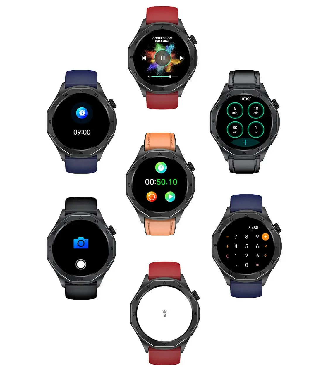 Unisex Gesundheitsüberwachungs Smartwatch Mit SOS Funktion
