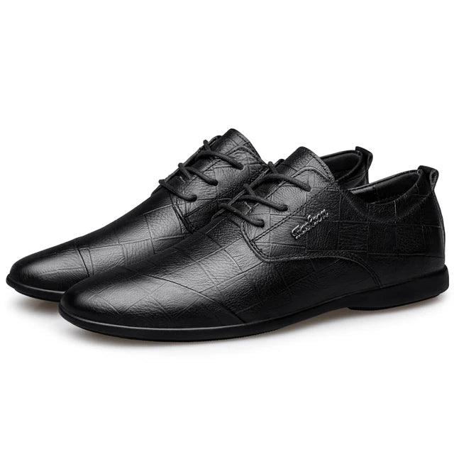 Herren Luxus Business Oxford Echtleder Schuhe