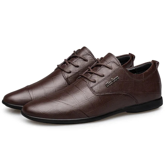 Herren Luxus Business Oxford Echtleder Schuhe