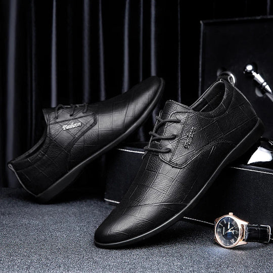 Herren Luxus Business Oxford Echtleder Schuhe