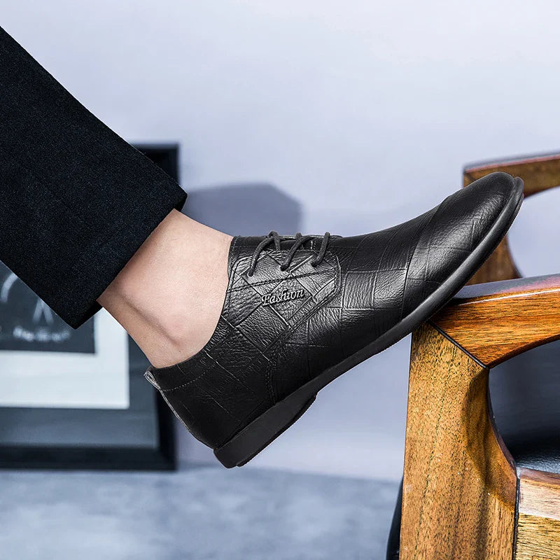 Herren Luxus Business Oxford Echtleder Schuhe