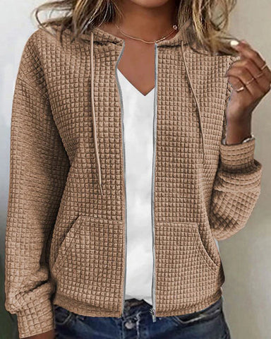 Strickjacke mit Blockmuster