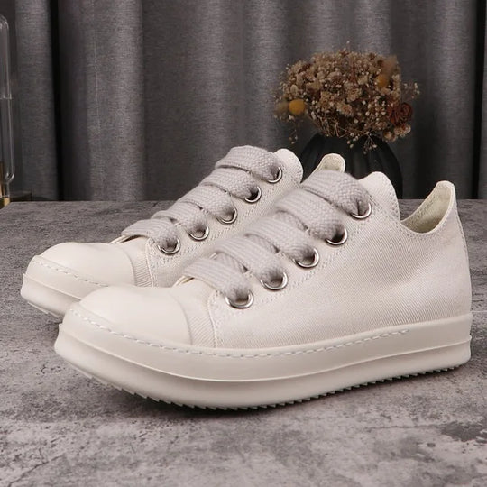 Unisex Canvas Sneakers Mit Riesigen Schnürsenkeln Bequem