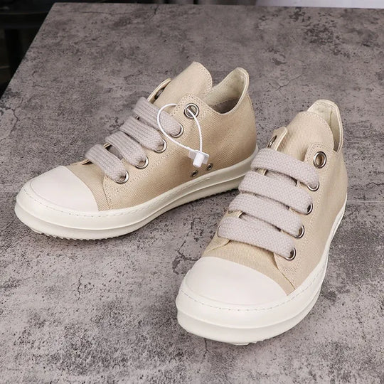 Unisex Canvas Sneakers Mit Riesigen Schnürsenkeln Bequem