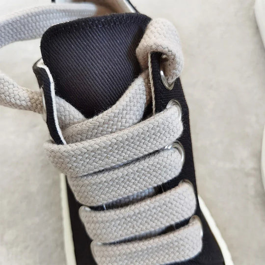 Unisex Canvas Sneakers Mit Riesigen Schnürsenkeln Bequem