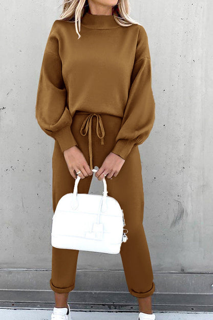 Damen Anzug Mit Voluminösem Kragen Langen Puffärmeln