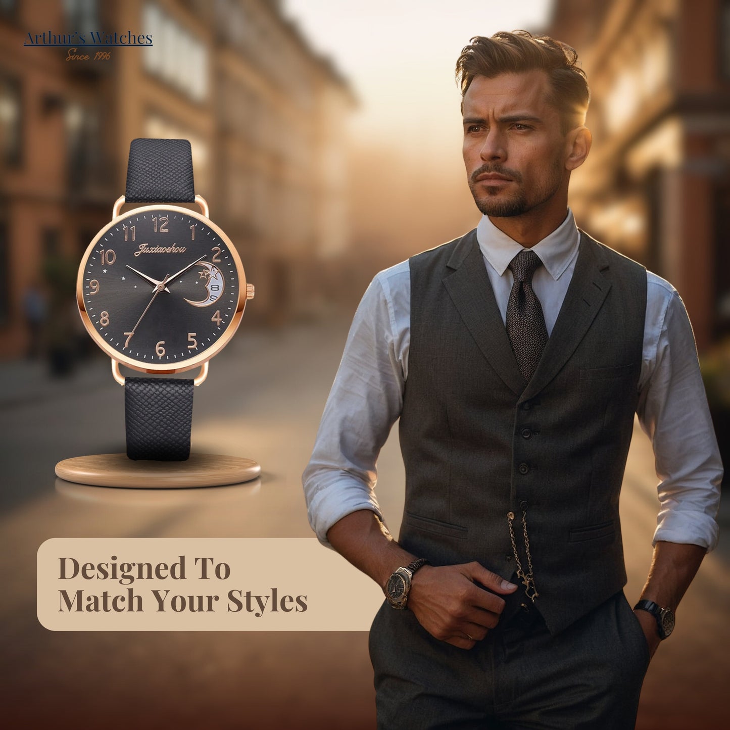 Damen Leichtgewicht Mond Inspirierte Armbanduhr Und Armbänder Satz