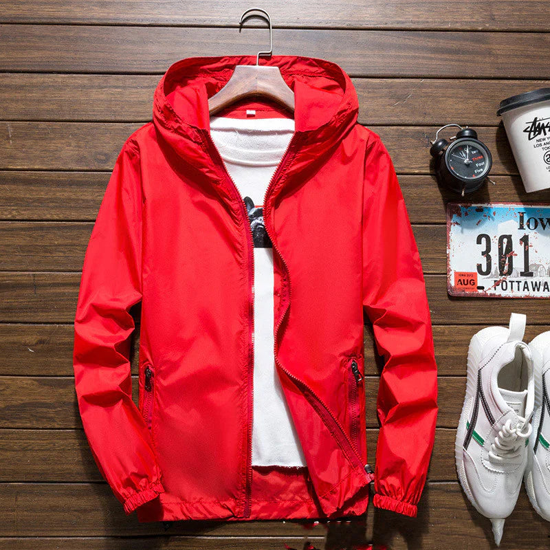 Unisex Wasserdichter Mantel mit Kapuze Leicht Robust