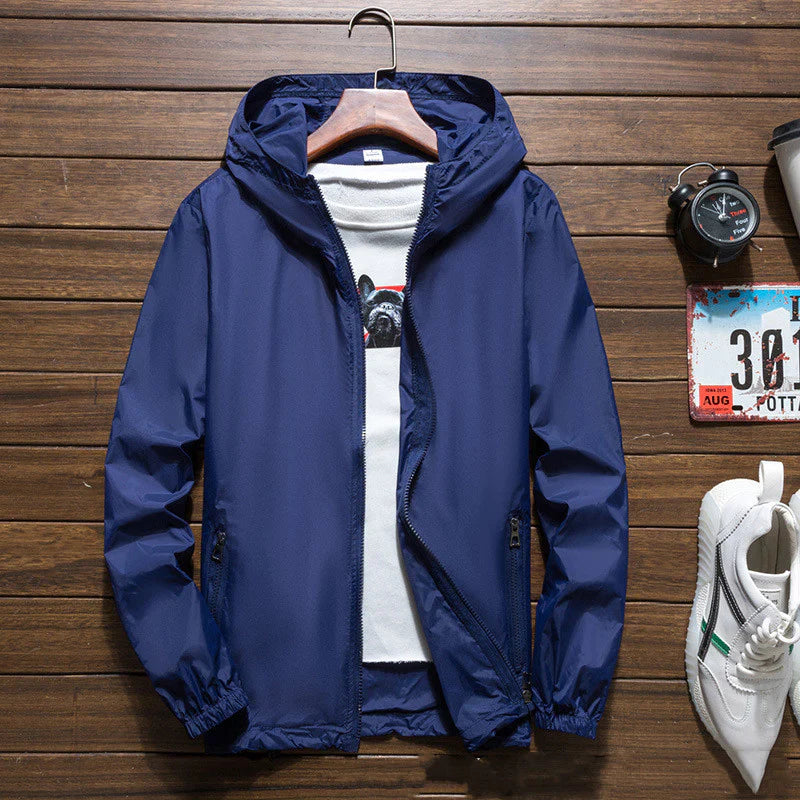 Unisex Wasserdichter Mantel mit Kapuze Leicht Robust