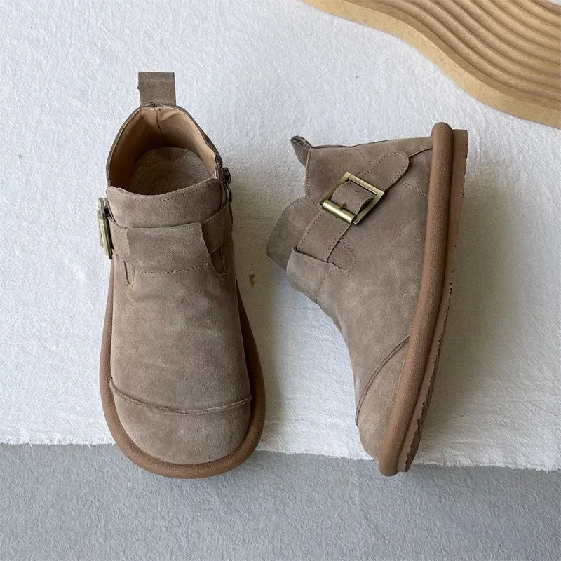 Retro-lederschuhe Aus Kuhhaut