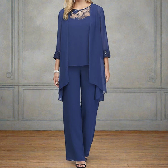 Damen Elegantes Dreiteiliges Baumwollsatz