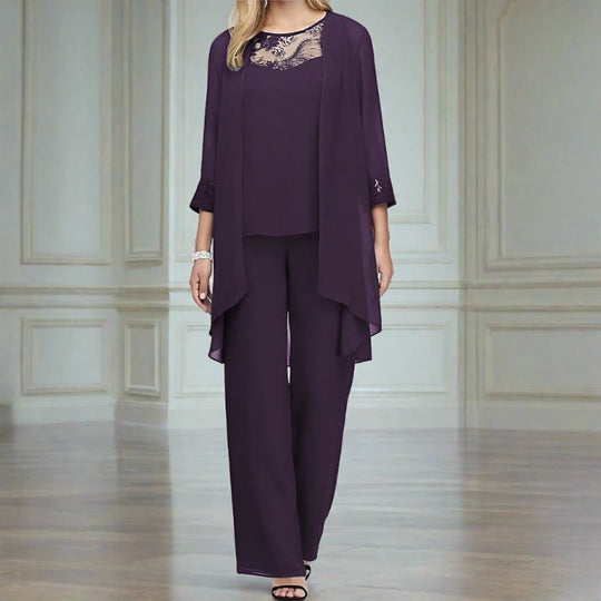 Damen Elegantes Dreiteiliges Baumwollsatz